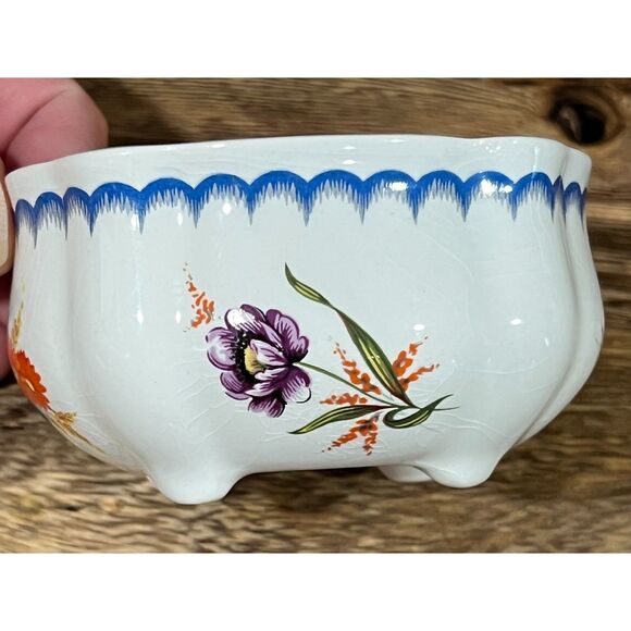 Enoch Wedgwood Tunstall Lowestoft Floral Creamer & Sugar England Vintage - Picture 7 of 9